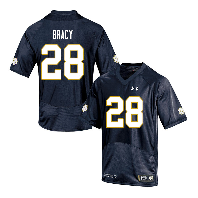 Men #28 TaRiq Bracy Notre Dame Fighting Irish College Football Jerseys Sale-Navy